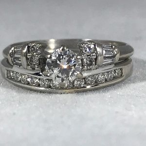 Diamond Wedding Ring Set